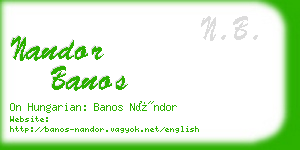 nandor banos business card